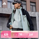 adidas拒水加絨內膽三合一連帽外套男女秋冬阿迪達斯官方輕運動(dòng)   質(zhì)感灰   XL