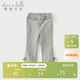 戴維貝拉兒童褲子春秋裝女童抗菌防螨喇叭褲女寶洋氣休閑褲
