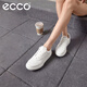愛(ài)步（ECCO）舒適百搭厚底休閑板鞋 街頭球鞋女鞋272813 白色/灰白色38 HL