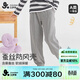 久歲伴兒童褲子男女童秋冬加厚絨含蠶絲保暖家居褲少年運動(dòng)衛褲休閑長(cháng)褲