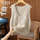 絲柏舍純色V領(lǐng)針織馬夾女2026春裝新款時(shí)尚疊穿簡(jiǎn)約套頭馬甲
