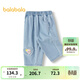 巴拉巴拉【萌雞小隊I(yíng)P商場(chǎng)同款】寶寶牛仔褲女童直筒褲秋 牛仔淺藍88101 100