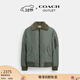 蔻馳（COACH）【禮物】奧萊男士MA-1寬松保暖夾克外套戶(hù)外 復古綠色 L