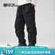 雪中飛兒童羽絨褲中大童保暖加厚女童新款外穿休閑男童戶(hù)外防風(fēng)褲子 黑色 140