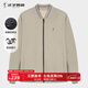 才子（TRIES）商務(wù)休閑行政風(fēng)夾克男25新款簡(jiǎn)約棒球領(lǐng)撞色刺繡通勤防風(fēng)男外套 卡其色 2XL (180/96A)