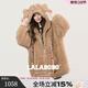 LALABOBO【商場(chǎng)同款】毛絨25年冬新潮原創(chuàng  )開(kāi)襟巨好看玩偶小熊百搭衛衣外套 咖色 M
