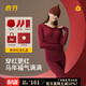 意芬（Arachne）本命年大紅色保暖內衣女馬年衣服禮物秋衣秋褲套裝內褲女士線(xiàn)衣褲 酒紅套裝+1對襪子+1條純棉內褲 【莫代爾輕暖】 XL