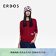 ERDOS【生肖系列】25秋冬圓領(lǐng)裝飾假兩件新年紅手工串珠女套衫羊絨衫 中世紀紅 M 165/84A