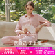 金三塔真絲睡衣女19姆米100%桑蠶絲絲滑親膚可外穿套裝居家服禮物 桃盈粉 19姆米重磅 L