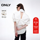 ONLY2025秋季新款氣質(zhì)設計感露背寬松落肩純棉襯衫女|125105031 S00白色 XS