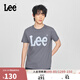 Lee商場(chǎng)同款25新品標準版圓領(lǐng)Logo印花男短袖T恤休閑
