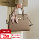 viney牛皮包包女包高檔手提媽媽包品牌斜挎包生日三八38女神節禮物