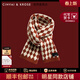 CinvaiKrose小c&k本命年紅色圍巾女2026新款針織保暖圍脖披肩七夕情人節禮物 菱形格紅色【節日送禮表白可代寫(xiě)心意賀卡】