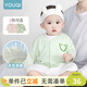 優(yōu)奇寶寶夏天冰絲防曬衣小月齡嬰幼兒開(kāi)衫外套夏季空調服兒童薄款夏裝 綠色【冰絲涼感】 73
