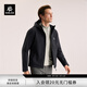KAILAS凱樂(lè )石M8 IC軟殼外套男加絨保暖防靜電透氣彈力防風(fēng)連帽外套 玄青黑KG2539110 L