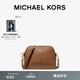 MICHAEL KORS 邁克高仕【女神節禮物】MK Jet Set Charm 中號皮質(zhì)貝殼包斜挎包 牛皮棕 230 中號