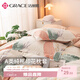 潔麗雅（Grace）枕套A類(lèi)100%全棉 7A抗菌面料 吸汗枕頭套 清雅 一對裝 48*74cm