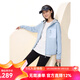 雲上生活【露營(yíng)】UPF50+防曬條形肌理連帽短外套2026春顯瘦上衣女W0250 晴藍色 L （建議115-130斤左右）