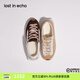 lost in echo馬君妍同款2025早秋新款復古撞色羊皮超輕厚底棒球阿甘鞋 白棕拼色 37