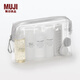 MUJI PU透明收納包 化妝袋便攜化妝包 居家旅行 化妝品收納洗漱包 帶側寬12*18.5*4cm