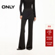 ONLY2025秋季新款假兩件綁帶喇叭裙褲長(cháng)褲休閑褲女|126114014 H1Z黑色 M