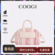 COOGI【祝緒丹同款】包包女款輕奢女士手提斜挎托特包女情人節生日禮物 粉色【頭層牛皮】
