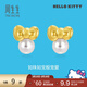 周生生HelloKitty珍珠黃金耳釘三麗鷗家族足金蝴蝶結耳飾92634E