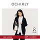 OCHIRLY【季末折扣】100%羊毛V領(lǐng)針織外套女中長(cháng)開(kāi)衫毛衣冬尖貨 黑色 M