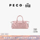 PECO小丑機車(chē)包春夏新款波士頓植鞣油蠟手提單肩休閑百搭斜挎包女 干枯玫瑰頭層熔巖油蠟牛皮