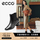愛(ài)步（ECCO）女靴 時(shí)尚簡(jiǎn)約百搭切爾西靴粗跟中筒靴子女 型塑290993 黑色29099301001 37