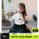左西女童打底衫內搭秋冬裝2025新款女孩兒童保暖衣T恤上衣 白色 160