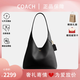 蔻馳（COACH）女士時(shí)尚潮流百搭精致單肩手提包腋下半月包 黑色CU068B4BK