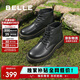 百麗黑曜石勇士厚底休閑加絨靴子戶(hù)外工裝馬丁靴A1764DD4 黑單里 42