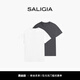 撒利加（SALIGIA）經(jīng)典棉莫代爾男士男生純色運動(dòng)短袖t恤打底衫2件 莫代爾2件【白+灰】細膩柔軟 XL