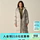 ELAND衣戀羽絨服女中長(cháng)款直筒連帽鵝絨保暖外套2025冬季新款 淺灰色(16)L/Grey S /160