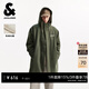 杰克·瓊斯（JACK&JONES）春季款男裝寬松連帽棉服精致刺繡棉衣休閑外套225409010 E03草綠 L （180）
