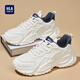 海瀾之家（HLA）男鞋時(shí)尚厚底輕便百搭運動(dòng)休閑鞋子男款HAAXXM3EFH549 白藍色41