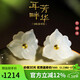 豆蔻時(shí)光收藏級和田玉白玉耳墜18K金鑲玉三葉草耳飾耳釘送女友老婆送媽媽