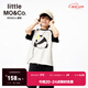 little MO&Co.熊貓系列 little moco童裝25夏裝男女童索羅娜涼感速干插肩袖T恤 黑色 150 150/72