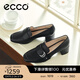 愛(ài)步（ECCO）樂(lè )福鞋女 簡(jiǎn)約百搭優(yōu)雅淺口粗跟正裝單鞋高跟鞋女 型塑290953 黑色29095301001 39 （尺碼偏大）