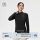 KOLON SPORT/可隆戶(hù)外吸濕速干T恤 女士S-FUNCTIONAL半拉鏈長(cháng)袖上衣 LKZT6SN026-BK 黑色 M 165/88A