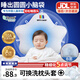盟石（cute stone）定型枕嬰兒0-6個(gè)月睡圓頭嬰兒定型枕頭0-1歲糾正頭型新生兒童枕頭 白藍 【0-6個(gè)月】10A抗菌-可換洗枕頭套 0-2歲寶寶定型枕頭可機洗