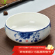 瓷牌茗粗陶特大號茶洗陶瓷青花瓷水洗碗杯筆洗玻璃茶杯碗水盂功夫茶具茶道配件栽種水植花盆果盆 陶瓷國色天香茶洗-中號（8英寸）
