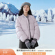 香影【鵝絨服】美拉德咖色羽絨服女2025冬季新款寬松圓領(lǐng)短款外套 紫色 S 155/80A/85-95斤