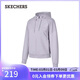 斯凱奇（Skechers）春季女拉鏈連帽衛衣日常通勤舒適長(cháng)袖外套輕質(zhì)柔軟P424W138