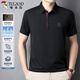 啄木鳥(niǎo)（TUCANO）短袖t恤男士商務(wù)休閑彈力舒適翻領(lǐng)polo打底衫上衣男裝 黑色 3XL
