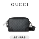 GUCCI古馳GG Emblem系列小號斜挎包[新款] 黑色 均碼