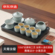 京東京造 茶具整套 功夫茶具套裝帶茶盤(pán)茶壺茶杯 天青汝窯西施壺 16件