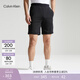 Calvin Klein運動(dòng)【吸濕速干】夏季男士織帶松緊腰c(diǎn)k戶(hù)外慢跑訓練健身運動(dòng)短褲 001-太空黑 M