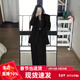 GARNUO灰色小西裝外套女兩件套裝2026春秋新款小個(gè)子高級感寬松休閑西服 黑色套裝【西裝+褲子】 L 【121-130斤】